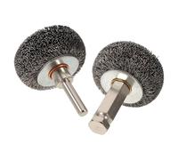 Holibanna Brosse Métallique Roue Abrasive 2 Pièces en Acier Inoxydable avec Tige Hexagonale pour Nettoyage Industriel Argenté pour Perceuse et Réparation de Pneus Automobiles