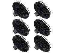 Holibanna Brosses à Shampoing Élimination des Pellicules pour Massage du Cuir Chevelu Noires Lot de 6 en Plastique et Stimulation Circulation Sanguine