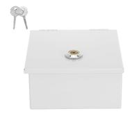 Holibanna Cache-prise Verrouillable Type 86 en Fer Blanc 60 Mm sans Fond, Protection Anti-effraction pour Interrupteur à Bascule, Boîtier Mural Étanche Maison et Bureau