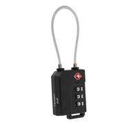 Holibanna Cadenas à Code Tsa Chiffres Noir Serrure Câble Sécurité pour Bagages Valise à Dos Compacte et Verrouillage Personnel Résistant pour Voyage