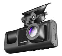 Holibanna Caméra Embarquée pour Voiture Avant et Intérieure Écran IPS 2 Pouces, Enregistrement 1080p et Vision Nocturne, Support Multilingue et Batterie Lithium 150mah