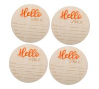 Holibanna Carte Signe De Naissance Bébé Bientôt Fille Nursery Plaque Annonce Rustique Garçon Nom Signe De Bienvenue Nouveau-né Ours De Bois Planche Soutenir Venir Orange En Bois
