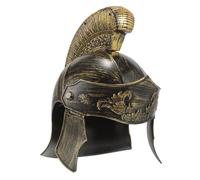 Holibanna Casque Romain Vintage Doré pour Costume de Soldat Accessoire de Cosplay Unique pour Halloween Anniversaires et Événements Historiques