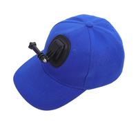 Holibanna Casquette Baseball Sport Bleu Foncé avec Support de Caméra D’Action Réglable, Accessoires pour Caméras Portables, Chapeau Respirant pour Pêche, Chasse, Randonnée et Cyclisme