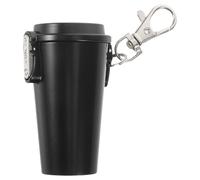 Holibanna Cendrier Portable Collecte de sans Désordre en Métal Noir avec avec Couvercle Scellé et Porte-clés Métallique pour pour Voyage et Usage Domestique