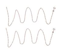 Holibanna Chaîne de Collier en Cuivre 18K Rose 2Pcs Chaîne de Bricolage pour Collier DIY Bijoux Délicat pour Femmes Longueur Ajustable Résistance Rupture