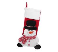 Holibanna Chaussette de Noël Fêtes de Noël Paquet Présent Blanche en Polyester Motif Flocon de Neige 3D Cartoon Multifonction pour Bureau ou Cheminée