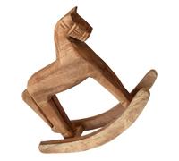 Holibanna Cheval à Bascule en Bois de pin décoration de Table Ornement de Bureau Chevaux de Chevaux Jouets pour Les Chevaux par Figurine Artisanale en Bois Ornement de Table Beige