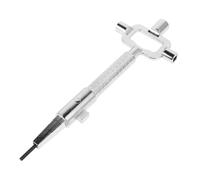 Holibanna Clé de Construction Multifonction avec Jauge Clé Carrée pour Boîte Compteur Gaz et Eau Outil Manuel Acier Résistant pour Maintenance Maison Bureau Véhicule