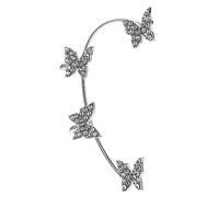 Holibanna Clip D'oreille Sans Perçage Élégant Argenté Orné De Cristaux, Manchette D'oreille Pour Filles, Accessoires D'oreilles Pour Usage Quotidien, Bal Et Mariage, Oreille Droite