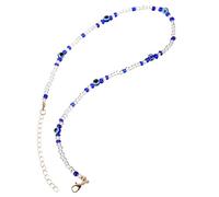 Holibanna Collier à Perles Riz Multicolores Œil Bleu, Chaîne Clavicule Pour Femmes Accessoire Léger Et Solide, Pour Superposition Et Usage Quotidien