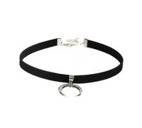 Holibanna Collier Court Forme De Croissant Noir Pendentif Élégant Avec Collier Ras Cou Pour Femme