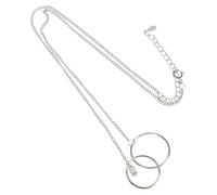 Holibanna Collier Double Boucle Pour Femme Collier Ras Du Cou Tendance En Collier Double Anneau Pendentif Cercles Collier Cercles Pour Collier Ras Du Cou En Cuivre