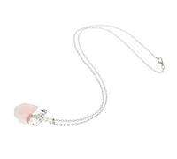 Holibanna Collier Femme Pierre Naturelle Irrégulière Pendentif Cristal Chaîne Élégante Équilibrant Chakras Cadeau Romantique