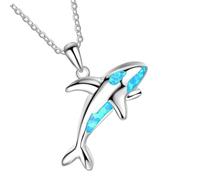 Holibanna Collier Pendentif Dauphin Décoratif en Alliage Solide Bleu, Bijou Délicat pour Femme, pour Voyages et Occasions Festives, Chaîne Ras du Cou Sophistiquée