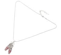 Holibanna Collier Pendentif en Cristal Forme Chaussure de Ballet pour Femme Collier Élégant Rose Breloque Bijou Léger pour Anniversaire Saint-Valentin et Fête
