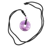 Holibanna Collier Pendentif en Cristal Pourpre Amulette Traditionnelle Chinoise, Design Créatif, Fil en Coton, Accessoire de Fête Résistant