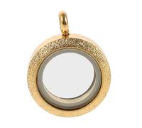 Holibanna Collier Pendentif Rond Acier Inoxydable Médaillon Photo Flottant Ouvrable Design Fin et Créatif Bijou Élégant pour Femmes et Filles