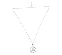 Holibanna Collier Porte-pierre En Métal Solide Pendentif Cage à Pierres Réglable Accessoire Bijou Diy Mixte Pour Création Personnalisée Style Naturel Taille m