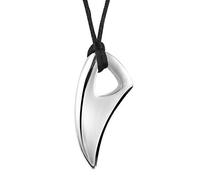 Holibanna Collier Réglable Pour Homme Avec Pendentif Dents De Loup Et Cordon Blanc Design Unique