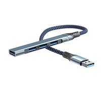 Holibanna Concentrateur USB à 4 Ports Rapides pour Ordinateur Portable, Coque en Alliage D'aluminium, Transfert De Données à 5 Gbit/s, Hub USB Polyvalent Léger pour Déplacements