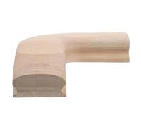 Holibanna Coude de Rampe D'escalier en Bois Massif D'hévéa 45x75 Mm, Connecteur D'angle Droit pour Main Courante, Pièce de Rechange Robuste pour Garde-corps, Installation Diy, Usage