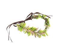 Holibanna Couronne de Cosplay Elfique Unisexe Verte Bandeau Floral Léger pour Costumes Fête et Photos Style Roi Cœur Fin Taille Unique