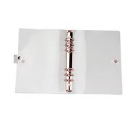 Holibanna Couverture de Cahier A5 Transparente Pvc 6 Anneaux Rose Doré Protection Solide pour Agenda Scolaire et Bureau