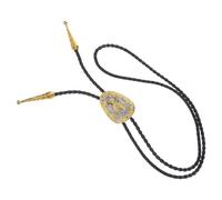 Holibanna Cravate Bolo Western pour Homme Ajustable en Cuir PU Marron avec Pendentif Aigle et Fer à Cheval Vintage Accessoire Style Cow-Boy pour Festival Mariage et Tenue Décontractée