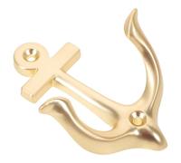 Holibanna Crochet Mural Ancre Vintage Métal Brossé Cuivre Patère Robuste pour Porte Entrée et Salle de Bain Accroche-serviettes et Porte-manteaux Décoratifs Style Industriel Rustique