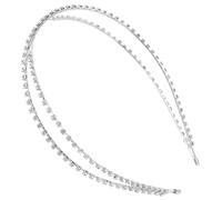 Holibanna Cross-diamond Hair Hoop Porte-clés Femme Décoration Couronne 18ème Anniversaire Pour Fille Accessoires De Cheveux De Mariage Épinglette De Vêtements Couvre-chef Le Fer Silver