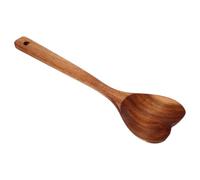 Holibanna Cuillère en Bois Marron de Cœur Cuisine, Facile à Nettoyer, Manche Long, pour Mélanger et Servir en Toute Simplicité