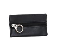 Holibanna Cuir pour Accessoires Numériques Pochette De Rangement Pratique pour Monnaie Clés Et Écouteurs pour Usage Quotidien Et Voyage Noir