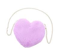 Holibanna De Rangement Extérieur Pour Femme Pochette En Peluche À Bandoulière Simple Motif Cœur Tendance