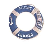 Holibanna Décoration Bouée De Sauvetage 50 Cm en Mousse Style Méditerranéen Suspendue pour Maison Et Mur Accessoire Home-Déco Thème Marin Festif