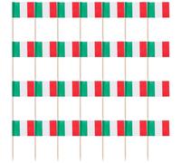 Holibanna Drapeaux en bois 200 cure-dents pour décorations de cupcakes résistantes aux déformations en carnavals et fêtes à thème