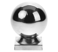 Holibanna Embout de Poteau de Garde-Corps en Acier Inoxydable 50 MM Base Carrée Embout Sphérique Robuste pour Clôture et Portail Accessoire Décoratif et Fonctionnel pour Installation