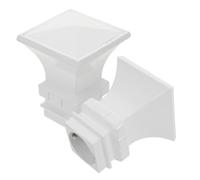 Holibanna Embouts décoratifs 2pcs Blanc pour tringles à Rideaux Romaines, Finition carrée, Capuchons adaptés pour Cuisine et Salle de Bain, Support fiable de tringles