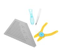 Holibanna Ensemble D’Outils pour Retirer Pièces de Brique Pince Jaune Extracteur Bleu Règle de Mesure Outils Multifonctionnels en Plastique Léger et Portable pour Blocs de