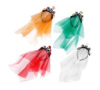 Holibanna Ensemble De -têtes D'halloween Voile En Maille Avec Tête De Mort Et Fleur Idéal Pour Les Thèmes D'horreur Et Le Cosplay