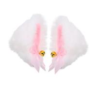 Holibanna Épingle à Cheveux Oreilles de Chat Cosplay Accessoire Cheveux Doux Blanc Rose Femme et Fille Cosplay Loli et Fox Paire Taille Unique