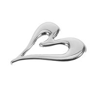 Holibanna Épingle en Alliage de Cœur Argenté Élégante et Minimaliste, Accessoire Polyvalent pour Femmes et Hommes, Saint-valentin Usage Quotidien