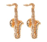 Holibanna Épingle Saxophone Jazz en Alliage Or, Épingle à Revers pour Pull et Écharpe, Design Unique et Audacieux, pour Groupes de Jazz et Musiciens Passionnés