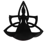 Holibanna Étagère Murale Flottante Lotus en Bois Naturel Support D’Angle pour Décoration Intérieure Présentoir Polyvalent pour Cartes de Vœux et Objets Décoratifs Étagère Murale Design