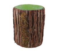 Holibanna Faux tronc d'arbre : Souche en bois décorative avec mousse artificielle, structure creuse idéale pour une allée de mariage rustique, centre de table, 19,8 x 15 cm.