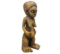 Holibanna Figurine Décorative Femme Enceinte Africaine Sculptée Moderne Statuette en Résine Décor D’intérieur Présent Bureau