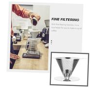 Holibanna Filtre Café Permanent Inox Double Réutilisable Cône Filtre Maille Fine et Stable pour Préparation Café