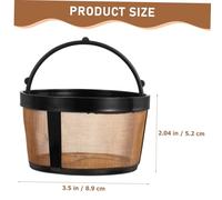 Holibanna Filtre Café Réutilisable Acier Inoxydable Panier Filtre Cylindrique Fin Compatible Maison Restaurant et Hôtel Facile à Nettoyer