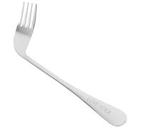 Holibanna Fourchette Coudée Ergonomique en Acier Inoxydable pour Personnes Âgées Ustensile d'Aide à L'Alimentation 1 Pièce Conçue Repas au Lit Patients Personnes Handicapées