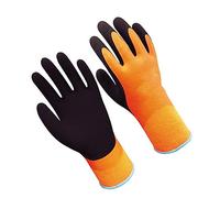 Holibanna Gants de Travail Froid Étanches pour Jardinage Gants Durable Adaptés pour Conditions Hivernales et Travaux Milieu Aquatique Couleur Orange